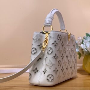 Túi Xách Hàng Hiệu Louis Vuitton LV Capucines Rep 11 Màu Trắng 27x18x9cm (2)