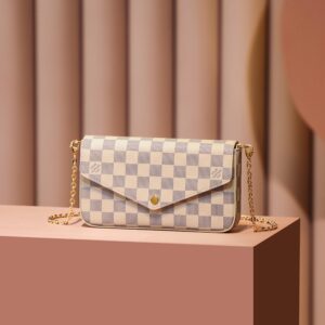Túi Xách Hàng Hiệu Louis Vuitton LV Felicie Pochette Họa Tiết Ô Cờ 20cm (2)