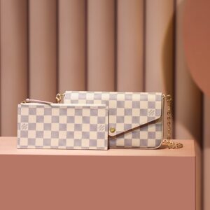 Túi Xách Hàng Hiệu Louis Vuitton LV Felicie Pochette Họa Tiết Ô Cờ 20cm (2)