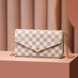 Túi Xách Hàng Hiệu Louis Vuitton LV Felicie Pochette Họa Tiết Ô Cờ 20cm (2)
