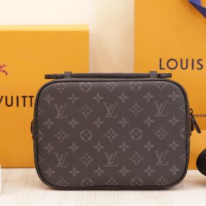 Túi Xách Hàng Hiệu Louis Vuitton LV Slock Taurillon Màu Xám 22x18x8cm (2)