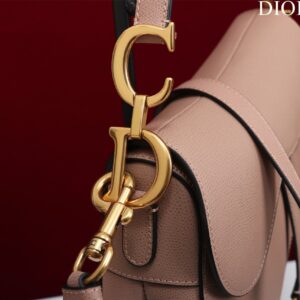 Túi Xách Like Auth Dior Saddle Yên Ngựa Nữ Màu Hồng Đất 25x20x6 (2)