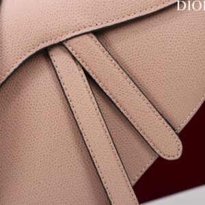 Túi Xách Like Auth Dior Saddle Yên Ngựa Nữ Màu Hồng Đất 25x20x6 (2)