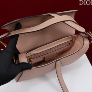 Túi Xách Like Auth Dior Saddle Yên Ngựa Nữ Màu Hồng Đất 25x20x6 (2)