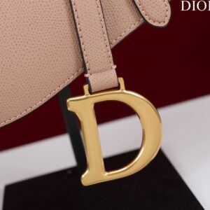 Túi Xách Like Auth Dior Saddle Yên Ngựa Nữ Màu Hồng Đất 25x20x6 (2)