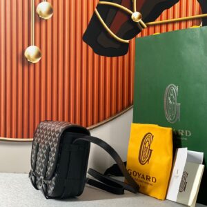 Túi Xách Like Auth Goyard Nữ Họa Tiết Logo Hãng Màu Đen 22x16x7cm (2)