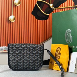 Túi Xách Like Auth Goyard Nữ Họa Tiết Logo Hãng Màu Đen 22x16x7cm (2)