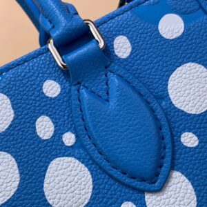 Túi Xách Louis Vuitton On The Go Replica 11 Màu Xanh Chấm Bi 25x19x15cm (2)