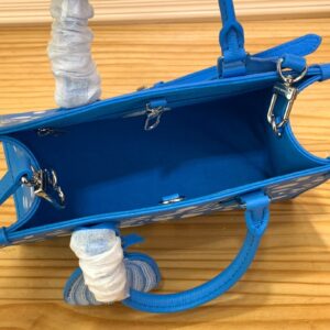 Túi Xách Louis Vuitton On The Go Replica 11 Màu Xanh Chấm Bi 25x19x15cm (2)