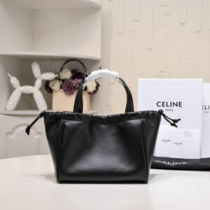 Túi Xách Nữ Celine triomphe Small Cabas Drawstring Cuir Siêu Cấp 22x17x15cm (2)
