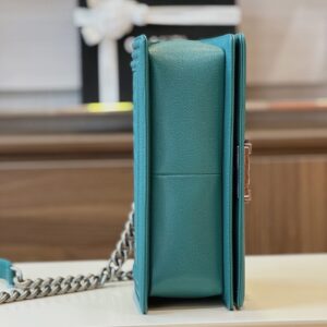 Túi Xách Nữ Chanel Boy Medium Màu Xanh Replica 11 Cao Cấp 25cm (2)