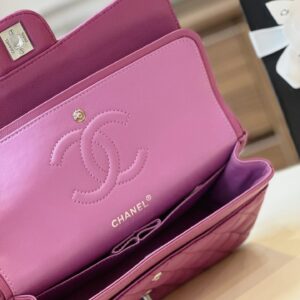 Túi Xách Nữ Chanel Classic Hand Bag Replica 11 Cao Cấp Màu Tím 25cm (2)