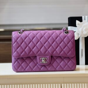 Túi Xách Nữ Chanel Classic Hand Bag Replica 11 Cao Cấp Màu Tím 25cm (2)