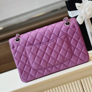 Túi Xách Nữ Chanel Classic Hand Bag Replica 11 Cao Cấp Màu Tím 25cm (2)