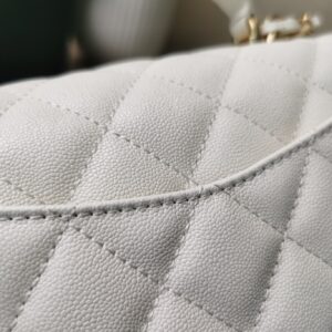 Túi Xách Nữ Chanel Handle Replica 11 Cao Cấp Màu Trắng 20cm (2)