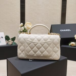 Túi Xách Nữ Chanel Handle Replica 11 Cao Cấp Màu Trắng 20cm (2)