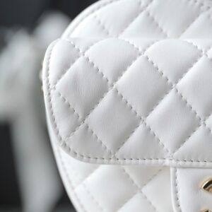 Túi Xách Nữ Chanel The One Rep 11 Hình Trái Tim Màu Trắng 16.5x18x6 (2)