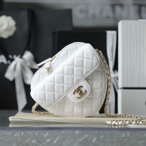 Túi Xách Nữ Chanel The One Rep 11 Hình Trái Tim Màu Trắng 16.5x18x6 (2)