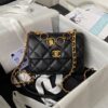 Túi Xách Nữ Chanel Xích Charm Replica 11 Cao Cấp Màu Đen 13x17x6cm (2)