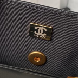 Túi Xách Nữ Chanel Xích Charm Replica 11 Cao Cấp Màu Đen 13x17x6cm (2)