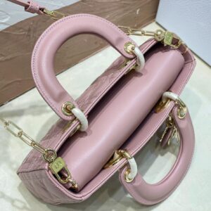 Túi Xách Nữ Dior D-Joy Rep 11 Cao Cấp Màu Hồng 22×15cm (2)