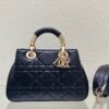Túi Xách Nữ Dior Lady Replica 11 Cao Cấp Màu Đen Da Mịn 24cm (2)