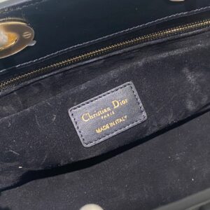 Túi Xách Nữ Dior Lady Replica 11 Cao Cấp Màu Đen Da Mịn 24cm (2)