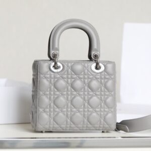 Túi Xách Nữ Dior My Lady Rep 11 Cao Cấp Màu Xám 20×16 (2)