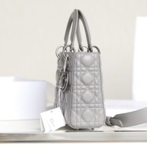 Túi Xách Nữ Dior My Lady Rep 11 Cao Cấp Màu Xám 20×16 (2)