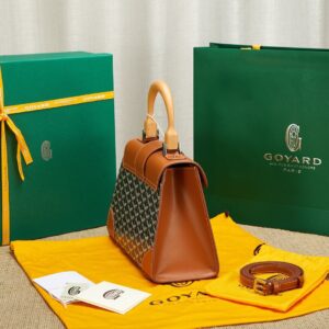 Túi Xách Nữ Goyard Saigon Handbag Replica 11 Cao Cấp Màu Nâu 28cm (2)