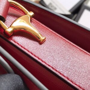 Túi Xách Nữ Gucci 1955 Horsebit Siêu Cấp Da Mịn Màu Đỏ 25cm (2)