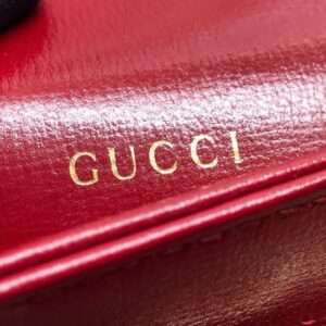 Túi Xách Nữ Gucci 1955 Horsebit Siêu Cấp Da Mịn Màu Đỏ 25cm (2)