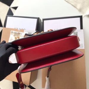 Túi Xách Nữ Gucci 1955 Horsebit Siêu Cấp Da Mịn Màu Đỏ 25cm (2)