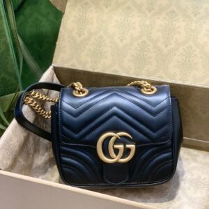 Túi Xách Nữ Gucci Marmont Rep 11 Cao Cấp Màu Đen 20cm (2)