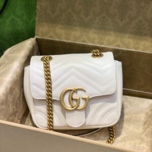 Túi Xách Nữ Gucci Marmont Replica 11 Cao Cấp Màu Trắng 20cm (2)