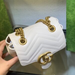 Túi Xách Nữ Gucci Marmont Replica 11 Cao Cấp Màu Trắng 20cm (2)