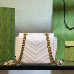 Túi Xách Nữ Gucci Marmont Replica 11 Cao Cấp Màu Trắng 20cm (2)
