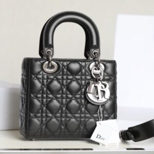 Túi Xách Nữ Hàng Hiệu Dior My Lady Rep 11 Cao Cấp Màu Đen 20×16 (2)