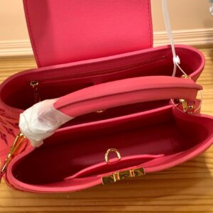 Túi Xách Nữ Louis Vuitton LV Capucines Replica 11 Màu Đỏ 27x18x9cm (2)