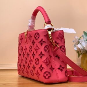 Túi Xách Nữ Louis Vuitton LV Capucines Replica 11 Màu Đỏ 27x18x9cm (2)