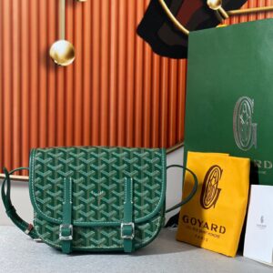 Túi Xách Rep 11 Goyard Nữ Họa Tiết Logo Hãng Màu Xanh 22x16x7cm (2)