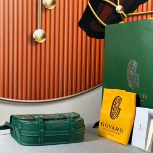 Túi Xách Rep 11 Goyard Nữ Họa Tiết Logo Hãng Màu Xanh 22x16x7cm (2)