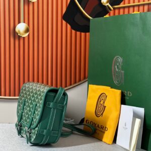 Túi Xách Rep 11 Goyard Nữ Họa Tiết Logo Hãng Màu Xanh 22x16x7cm (2)