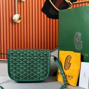 Túi Xách Rep 11 Goyard Nữ Họa Tiết Logo Hãng Màu Xanh 22x16x7cm (2)
