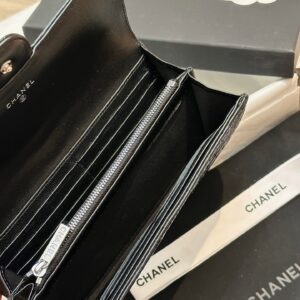 Ví Chanel Crocodile Da Cá Sấu Replica 11 Cao Cấp Màu Đen 12cm (2)