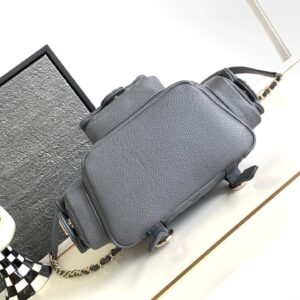 Balo Chanel Da Hạt Replica 11 Cao Cấp Màu Xám 21.5x19 (2)