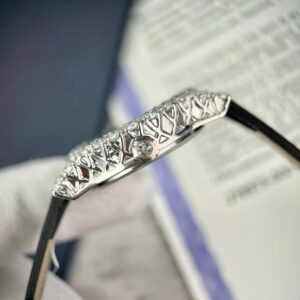 Chopard Đính Kim Cương Moissanite Siêu Cấp Mặt Tròn Dây Da 34mm (1)