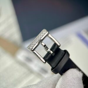 Chopard Đính Kim Cương Moissanite Siêu Cấp Mặt Tròn Dây Da 34mm (1)