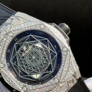 Hublot Big Bang Sang Bleu Titanium Replica 11 Đính Đá 44mm (2)