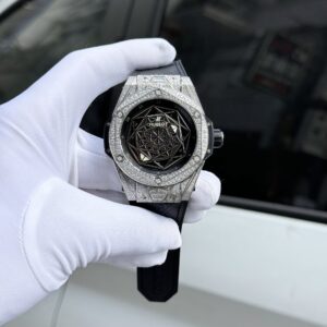 Hublot Big Bang Sang Bleu Titanium Replica 11 Đính Đá 44mm (2)